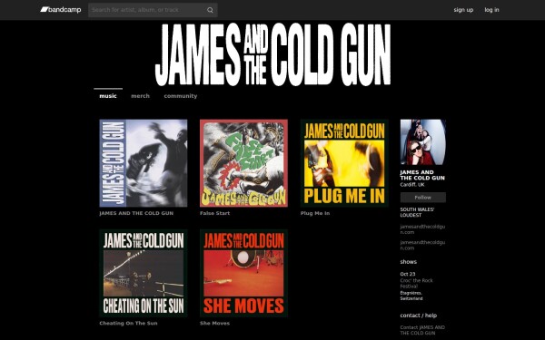 jamesandthecoldgun.bandcamp.com