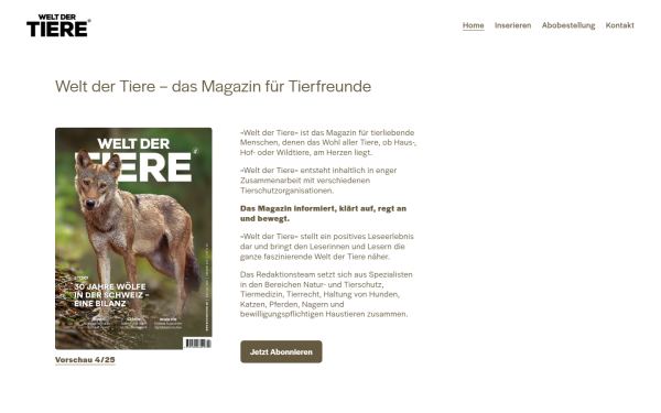 www.weltdertiere.ch