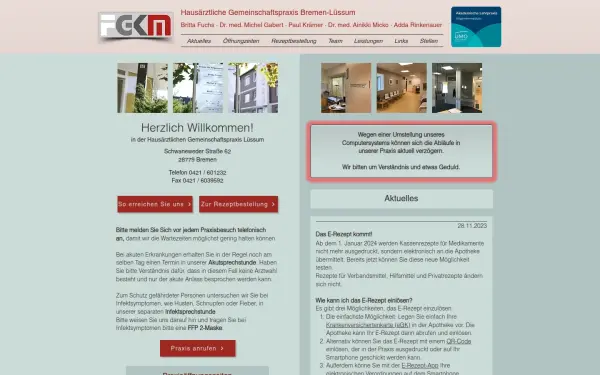 www.hausarztpraxis-luessum.de
