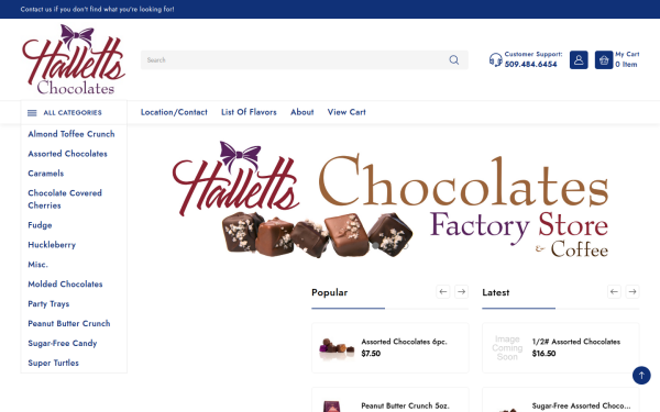 hallettschocolates.com