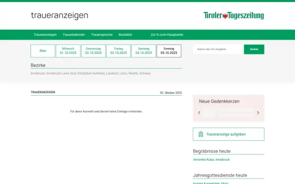 traueranzeigen.tt.com