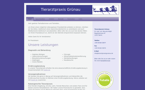 www.tierarztpraxisgruenau.de
