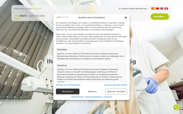 mydent-zahnaerzte.de