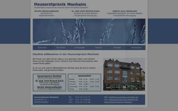 www.hausarztpraxis-monheim.de