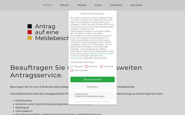 meldebescheinigungen.de