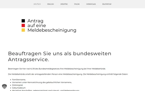 meldebescheinigungen.de