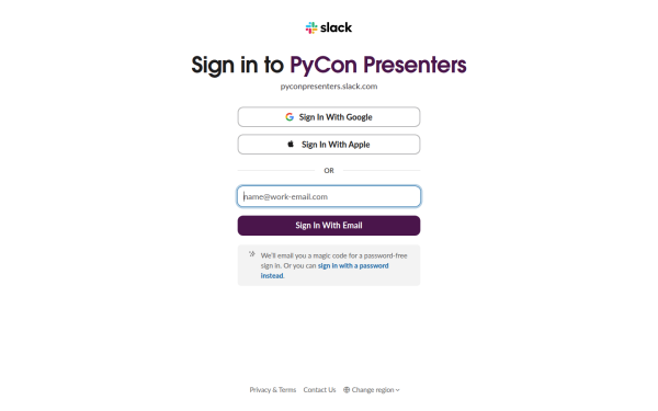 pyconpresenters.slack.com