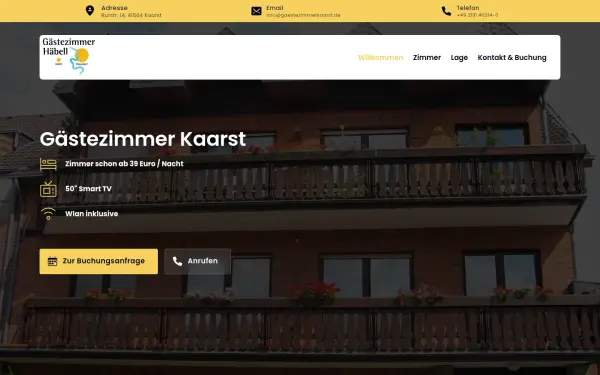 www.gaestezimmerkaarst.de