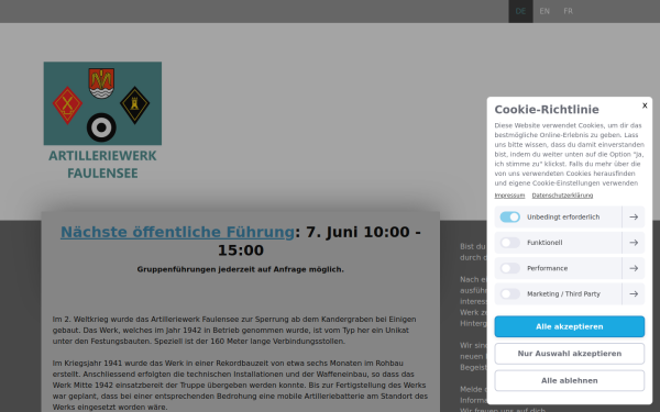 www.artilleriewerk-faulensee.ch