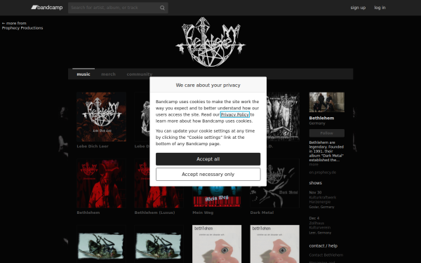 bethlehem.bandcamp.com