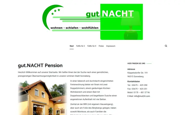 www.gutnacht-pension.de