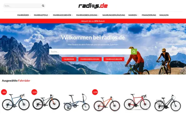www.radlos.de