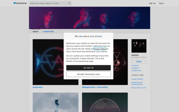 vestalsband.bandcamp.com