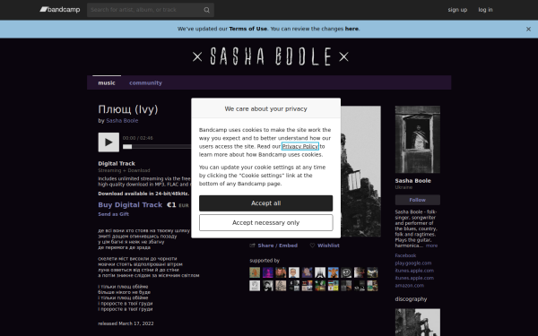sashaboole.bandcamp.com