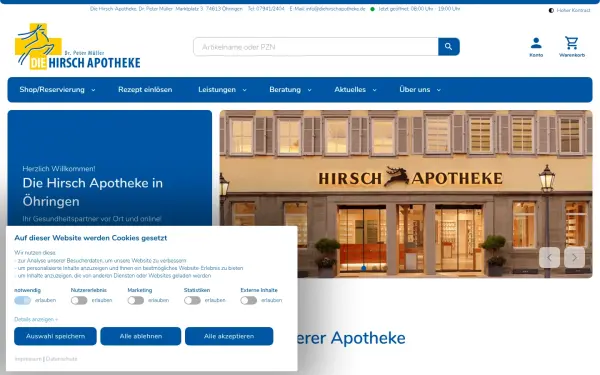 www.diehirschapotheke.com