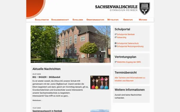 sachsenwaldschule.de