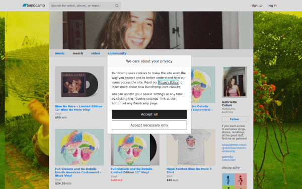 gabriellacohenmusic.bandcamp.com