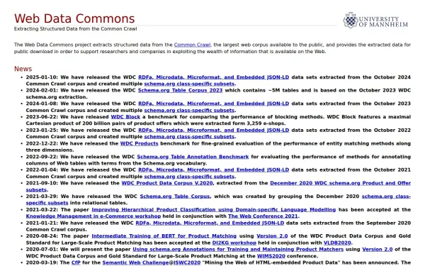 webdatacommons.org