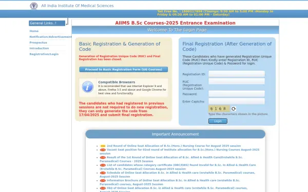bsccourses.aiimsexams.ac.in