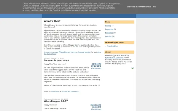 whereblogger.klaki.net