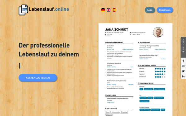 mylebenslauf.online