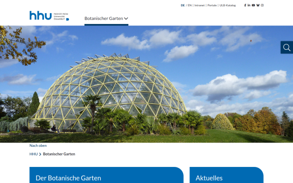 www.botanischergarten.hhu.de
