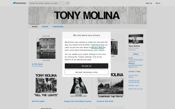tonymolina650.bandcamp.com