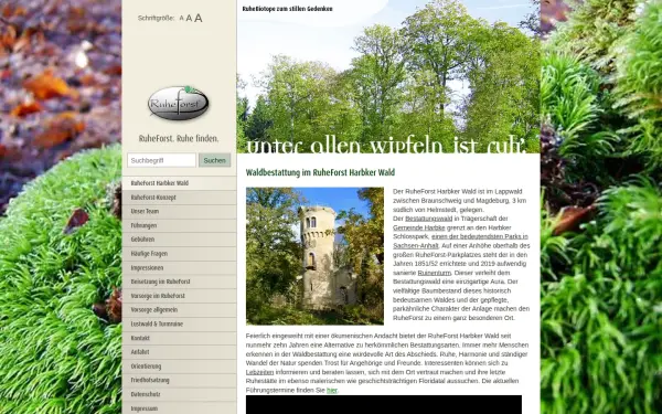 www.harbkerwald-ruheforst.de