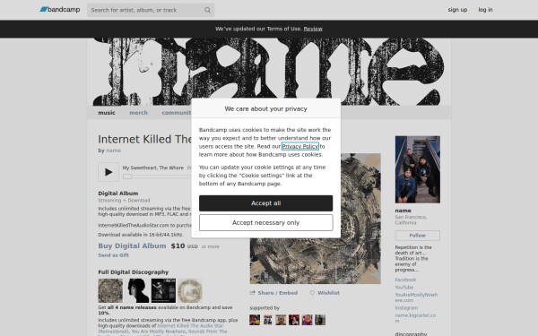 name.bandcamp.com