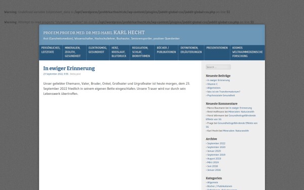 profdrkarlhecht.de