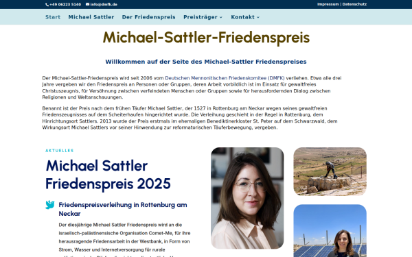www.michael-sattler-friedenspreis.de