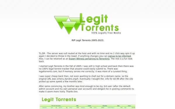www.legittorrents.info