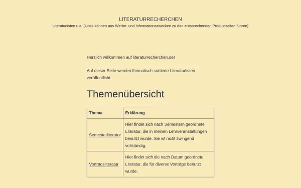 literaturrecherchen.de