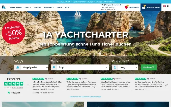 www.1a-yachtcharter.de