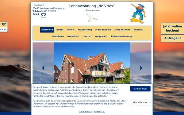 www.ferienwohnungen-de-vries.de