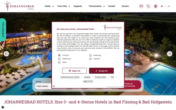 www.johannesbad-hotels.com