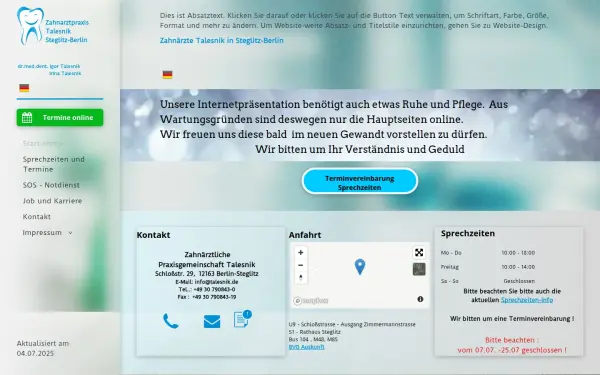 www.zahnarztpraxis-talesnik.net