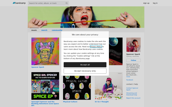 spencersparkmusic.bandcamp.com