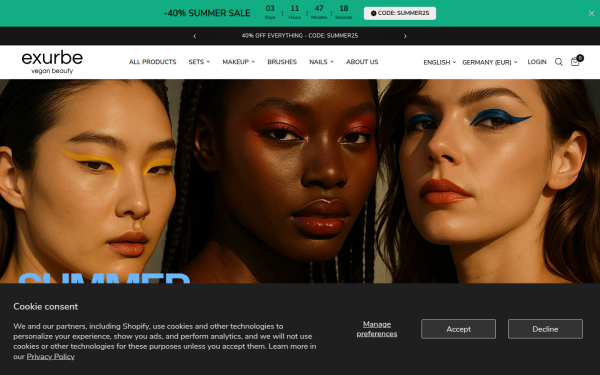 exurbecosmetics.com
