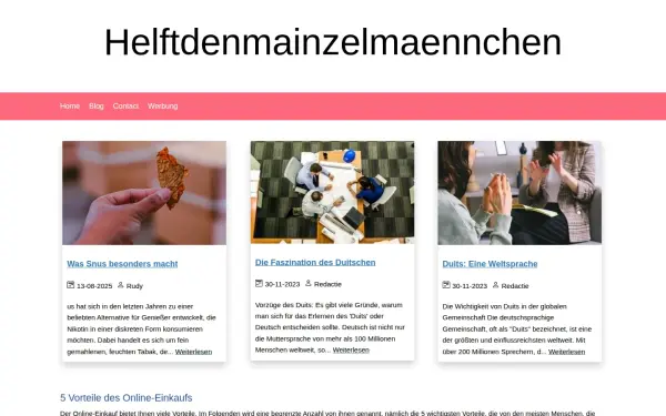 www.helftdenmainzelmaennchen.de