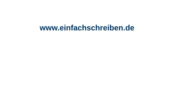 www.einfachschreiben.de
