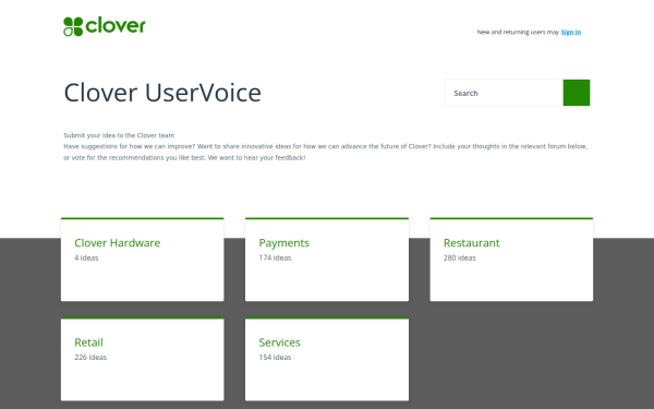 clover.uservoice.com