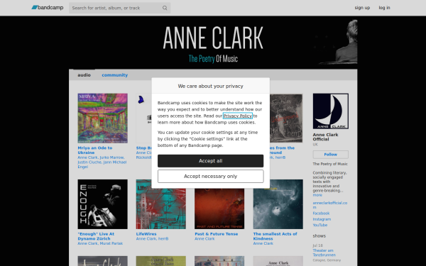 anneclarkofficial.bandcamp.com