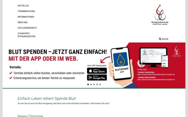 www.blutspendezentrale-saarpfalz.de