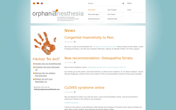 www.orphananesthesia.eu