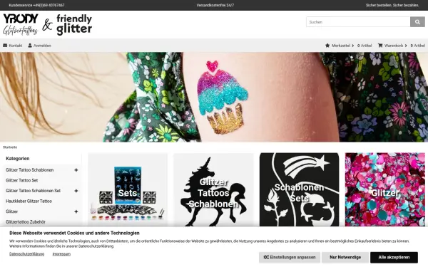 www.ybody-glitzer.de