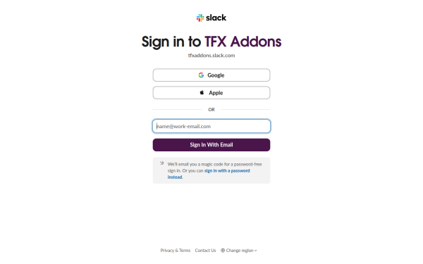 tfxaddons.slack.com