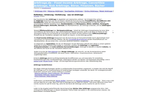 www.arbitrage.de