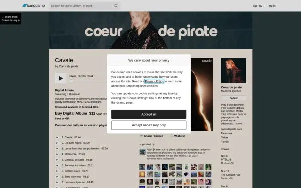 musique.coeurdepirate.com