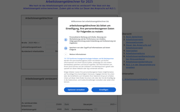 arbeitslosengeldrechner.biz